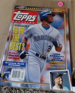 lot 93 image: Topps Magazine Winter 1992 Issue 9 Ken Griffey Jr Rare Sports CardS & Poster