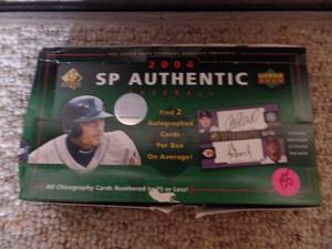 lot 155 image: 2004 SP AUTHENTIC BASEBALL CARD BOX - UNSEARCHED PACKS FOUND IN STORAGE LOCKER