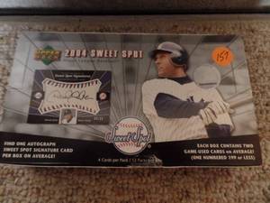 lot 157 image: 2004 UPPER DECK SWEET SPOT BASEBALL CARDS - STORAGE LOCK FIND AS SHOWN
