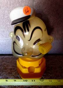 lot 165 image: RARE- 1968 HASBRO BUBBLEGUM DISPENSER - POPEYE