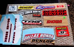 lot 188 image: ASSORTMENT OF RACING DECALS