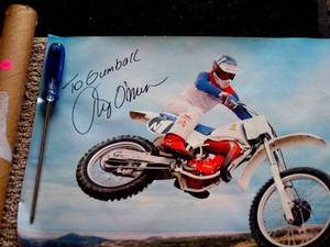 lot 199 image: AUTOGRAPHED MOTORCROSS RACING POSTER - UNIDENTIFIED