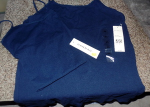lot 262 image: WOMANS HANNA DESIGNER CAMISOL TANK TOP - XL WITH TAGS ( LOT OF 2 ) BLUE