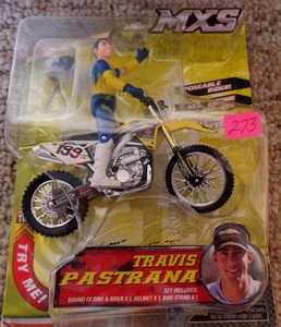 lot 273 image: RARE - TRAVIS PASTANA MXS RACING BIKE WITH SOUNDS (ONLINE PRICE $99)