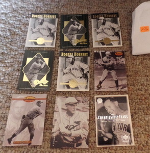 lot 276 image: BASEBALL CARD LOT OF ROGERS HORNSBY