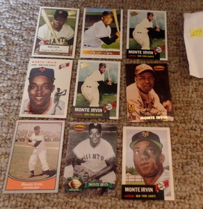 lot 277 image: BASEBALL CARD LOT OF ALL STAR MONTE IRVIN