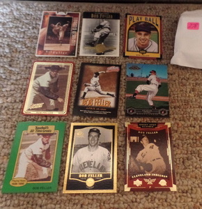 lot 278 image: BASEBALL CARD LOT OF LEGENDARY BOB FELLER