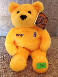 lot 294 image: RIP - Kobe Bryant #8 - LA Lakers Savinos Bammers NBA Plush Yellow 9 Beanie