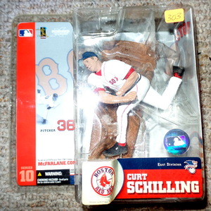lot 303 image: Curt Schilling Arizona Diamondbacks 2002 Upper Deck Play Makers 6 Bobblehead