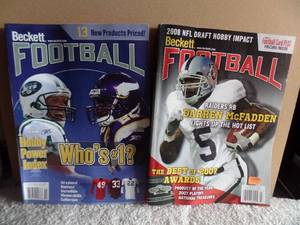 lot 346 image: 2008 BECKETT FOOTBALL MAGAZINES (LOT OF 2)