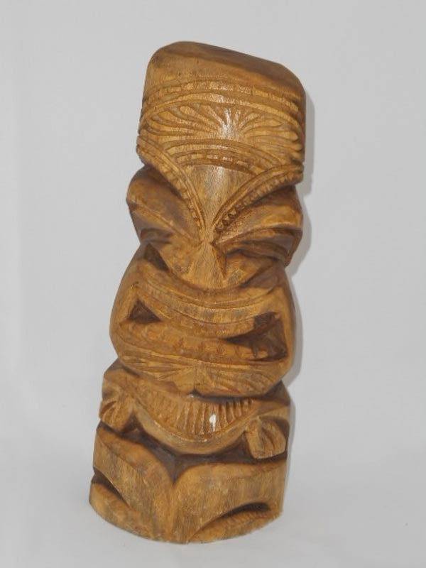 lot 71 image: Hawaiian hand carved wood tiki