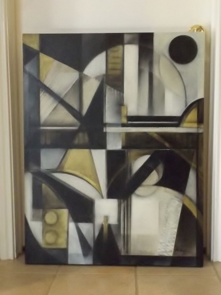 lot 15 image: Gail Perazzini original oil monotype signed by artist