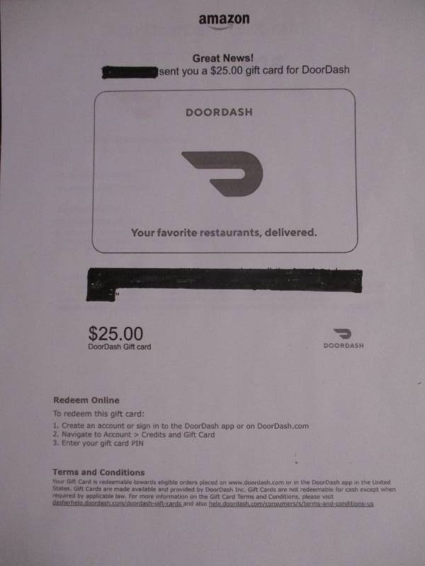 door dash gift card