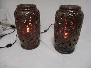 lot 3 image: 2-Large -Scent Savvy Electric Lumine Stoneware Fragrancer.