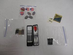 lot 34 image: Darts-A Complete Set In Travel Case, And Extra Barrels, Tips, Shafts and Flights.