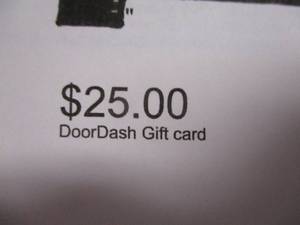 lot 8 image: $25.00 - DOORDASH - eGift Card- Redeem Online