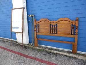 lot 98 image: Headboard, Rails and Mirror