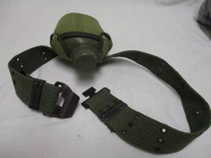 lot 118 image: Vintage -Pistol Belt With Canteen And Cover