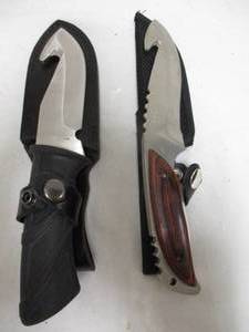 lot 162 image: 2-COBALT-Guthook, Full Tang, Fixed Blade Hunting Knifes With Sheaths