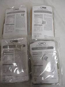 lot 111 image: A-Pack MRE  (Meals Ready to Eat) Ready meal packs, Self Heating Emergency Meals- 4 total