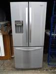 Refrigerator / Freezer-French Door Top Refrigerator With iWhirlpool n Door Ice/Water Dispenser, Pull Out Freezer On Bottom. Model WRF560