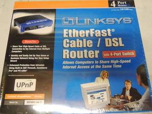lot 67 image: Q link ether fast cable  DSL Router NIB