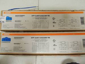 lot 125 image: 2 NIB Osnon Commercial florescent Lamp ballast