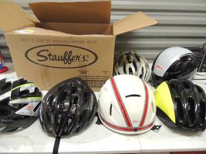 lot 225 image: Lot of bike HELMETS - Bell, Giro all good condition