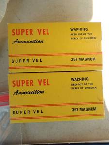 lot 31 image: 357 Magnum, Super Vel 110 GR, JHP 2 boxes of 50