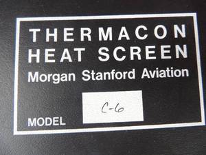 lot 290 image: Morgan Stanford  Aviation thermacon heat screen model C-6 5 pieces with paperwork