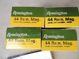 lot 300 image: Remington- Remington 44 mag 240 GR gas ck. 4 boxes 50 per
