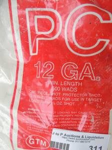 lot 311 image: Pattern control 12 g. Winchester length 500 wads