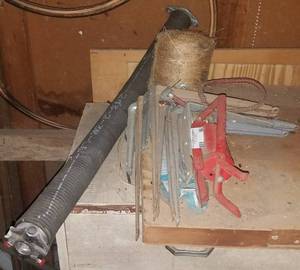 lot 66 image: LOT OF ASSORTED BRACKETS, ROPE AND MORE AS SHOWN.