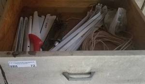lot 72 image: LOT OF ASSORTED HARDWARE AND MORE AS SHOWN.