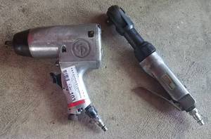 lot 103 image: TWO AIR POWER TOOLS AS SHOWN. YOU ARE BIDDING BY THE PIECE