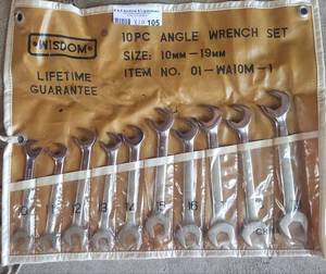 lot 105 image: WISDOM 10 PIECE ANGLE WRENCH SET AS SHOW. YOU ARE BIDDING BY THE PIECE