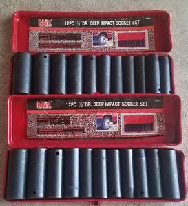 lot 106 image: TWO DEEP IMPACT SOCKET SETS AS SHOWN. YOU ARE BIDDING BY THE SET