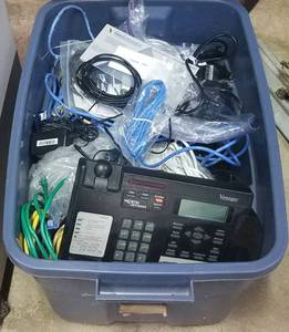 lot 147 image: LOT OF ASSORTED PHONES, PHONE CABLES AND CORDS