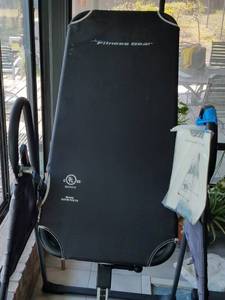 lot 17 image: FITNESS GEAR INVERSION TABLE AS SHOWN.