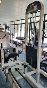 lot 19 image: PROMAXIMA HORIZONTAL LEG PRESS IN STYLE SHOWN. CHECK IT OUT