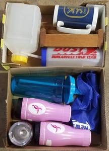 lot 243 image: LOT OF ASSORTED COFFEETRAVEL MUGS AND CUPS AS SHOWN.