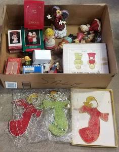 lot 260 image: LOT OF CHRISTMAS RELATED ORNAMENTS AND MORE INCLUDING MARQUIS BY WATERFORD AS SHOWN.