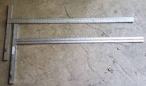 lot 286 image: 2 T-RULERS AS SHOWN. YOU ARE BIDDING BY THE PIECE