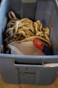 lot 291 image: LOT OF ROPE AND MISCELLANEOUS ITEMS AS SHOWN.