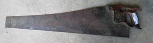 lot 302 image: RARE FIND ANTIQUE DISSTON & SONS PHILADA HAND SAW IN GREAT OVERALL CONDITION FOR ITS AGE AS SHOWN. MUST SEE