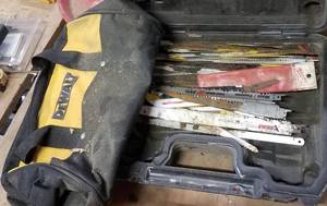 lot 329 image: LOT OF SAWALL BLADES AND TOOL BAG AS SHOWN
