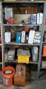 lot 375 image: METAL SHELF AS SHOWN. CONTENTS NOT INCLUDED.