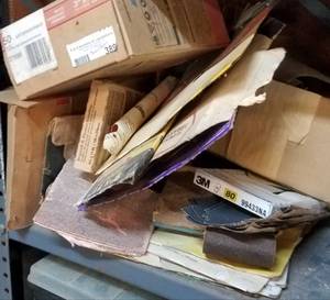 lot 389 image: LOT OF ASSORTED SAND PAPER AS SHOWN.