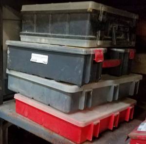 lot 394 image: LOT OF HARDWARE BOXES WITH HARDWARE ACCESSORIES AS SHOWN.