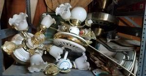 lot 406 image: LOT OF VARIOUS CEILING FANS IN STYLESCONDITION AS SHOWN.